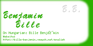 benjamin bille business card